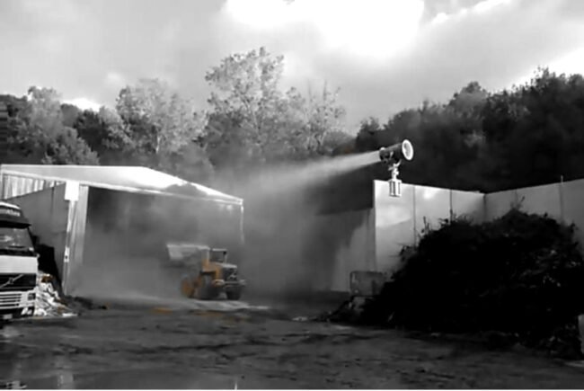 Conrad C62 on a clamp mount for wood processing in Urbania