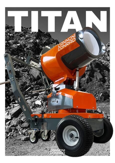 Póster de los cañones nebulizadores Conrad Titan Plus y Titan Power