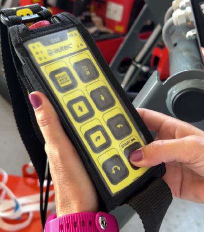 8-button radio remote control for the dust suppression cannon